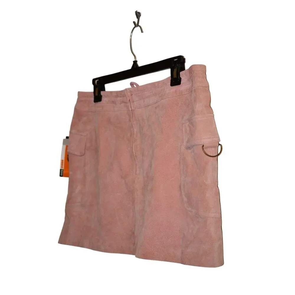 WILSONS LEATHER MAXIMA 12 Mini Skirt Mauve Pink Suede LINED NWT Rare